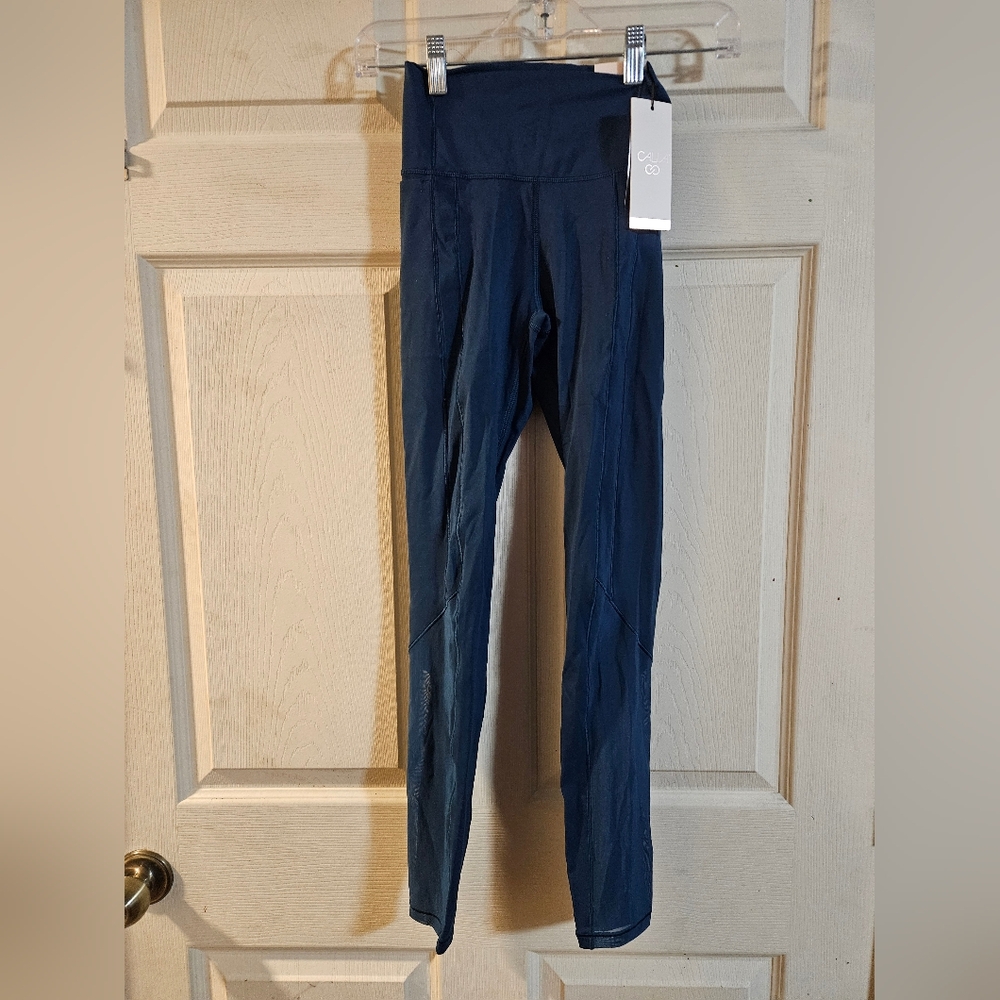 CALIA Women's Inspire Mesh Leggings: DEEP MARINE: NEW WITH TAGS: SIZE XS